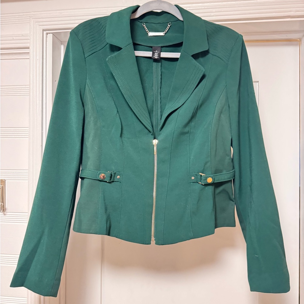 White House Black Market Green Blazer - Picture 2 of 6